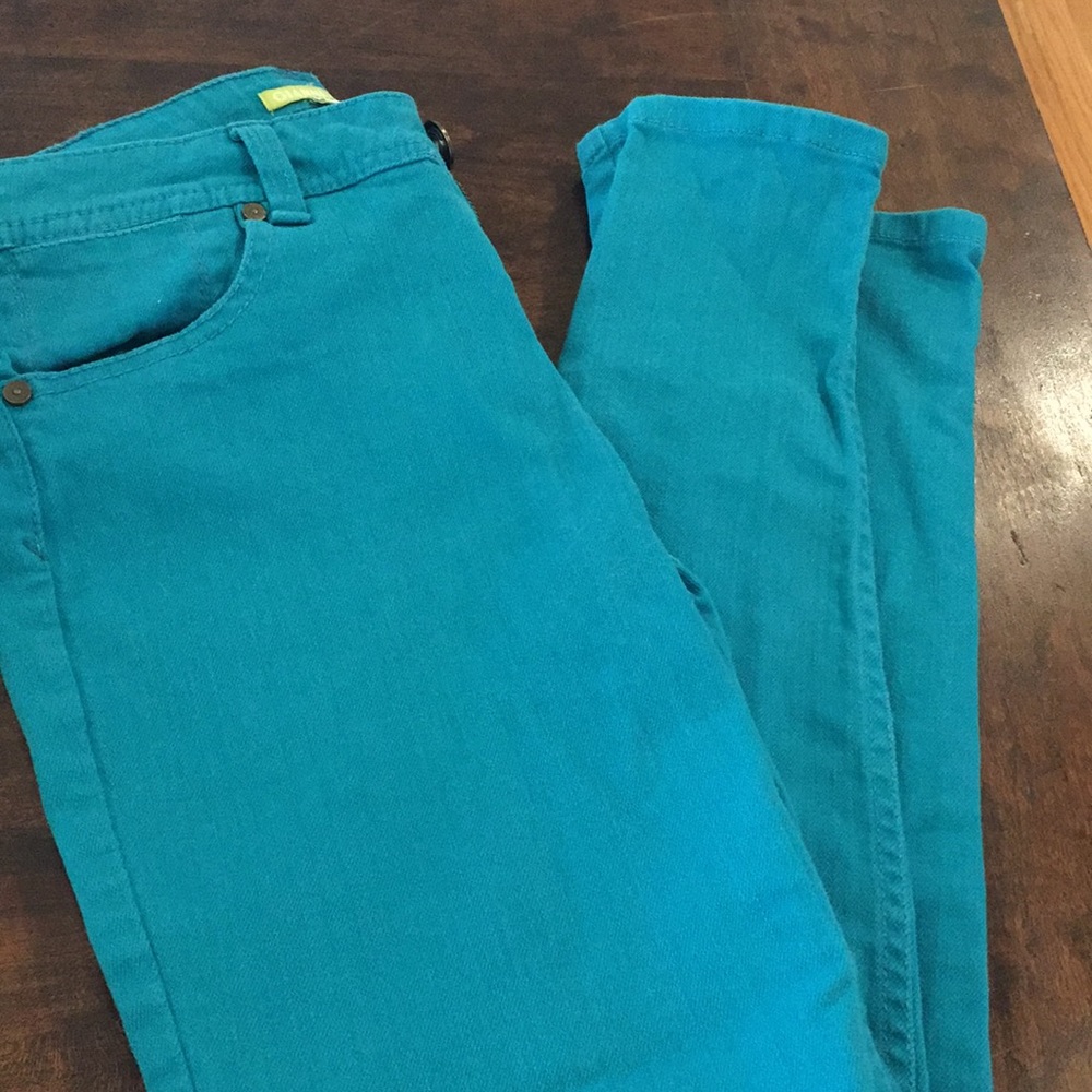 Gianni binni teal ankle jeans